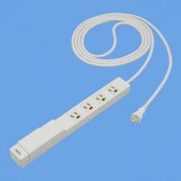 パナソニック WCH243432H [充電用]USBコンセント付OAタップ(接地14A抜け止め形)(4コ口・グレー)(USB2A5VDC・2ポート)(3mコード付)(マグネット付)(電源表示付)