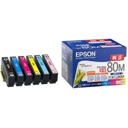 EPSON IC6CL80M カラリオプリンター用 インクカートリッジ（6色パック）/ブラック増量