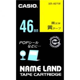 CASIO XR-46YW ネームランド用スタンダードテープ 46mm 黄/黒文字