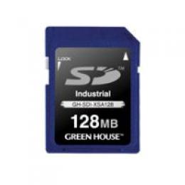 グリーンハウス GH-SDI-XSA128 インダストリアルSDカード SLC -40～+85℃ 128MB
