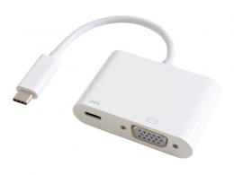 GOPPA GP-CV15H/W USB Type-C VGA変換アダプター（PD充電対応） ホワイト