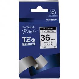 brother TZe-261 【ブラザー純正】ピータッチ ラミネートテープ TZe-261 幅36mm (黒文字/白)