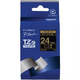 brother TZe-354 【ブラザー純正】ピータッチ ラミネートテープ TZe-354 幅24mm (金文字/黒)