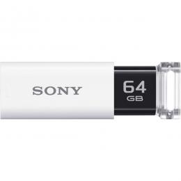 Sony USM64GU W USB3.0対応 ノックスライド式USBメモリー ポケットビット 64GB ホワイト キャップレス