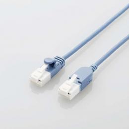 ELECOM LD-GPATSW/BU20 LANケーブル/CAT6A/爪折れ防止/スイング式コネクタ/2.0m/ブルー