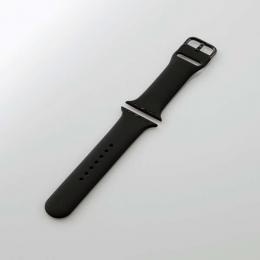 ELECOM AW-45BDSCBK Apple Watch 45/44/42mm用バンド/シリコン/ブラック