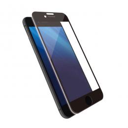 ELECOM PM-A22SFLGFOBL iPhone SE 第3世代/SE 第2世代/8/7/6s/6用フルカバーガラスフィルム/フレーム付き/ゴリラ/0.21mm/ブルーライトカット/ブラック