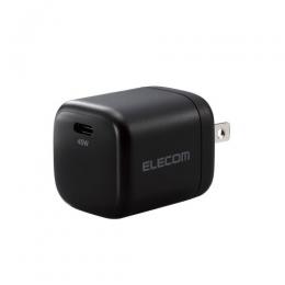 ELECOM MPA-ACCP29BK AC充電器/USB充電器/USB Power Delivery認証/45W/USB-C1ポート/スイングプラグ/ブラック