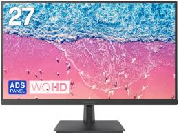 グリーンハウス GH-LCW27WB-BK 27型ワイド液晶ディスプレイ/2560×1440/HDMI、DisplayPort/ブラック/スピーカー/5年保証/ADSパネル