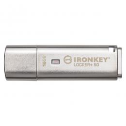 Kingston IKLP50/16GB 16GB セキュリティUSB3.2 Gen1 フラッシュドライブ IronKey Locker+ 50