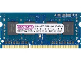 センチュリーマイクロ CK4GX2-SOD3LU1866 ノート用 PC3L-14900/DDR3L-1866 8GBkit(4GBx2) 204pin SODIMM 1.5/1.35V共用 日本製