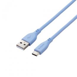 ELECOM MPA-ACSS10BU USB-A to USB Type-Cケーブル/なめらか/1.0m/ゼニスブルー