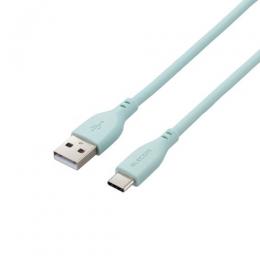 ELECOM MPA-ACSS10GN USB-A to USB Type-Cケーブル/なめらか/1.0m/パールグリーン