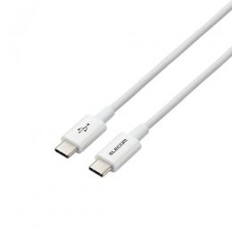 ELECOM MPA-CCYS03NWH USB Type-C to USB Type-Cケーブル/USB Power Delivery対応/やわらか耐久/0.3m/ホワイト