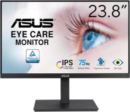 ASUS VA24EQSBY ワイド液晶ディスプレイ 23.8型/1920×1080/画面縦横回転機能対応/Displayport、HDMI、アナログRGB、USB 3.2 Gen 1 Type-A/ブラック/スピーカー内蔵/ケーブル同梱/5年保証