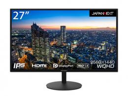 【法人様宛限定】JAPANNEXT JN-IPS271WQHD-N 液晶ディスプレイ/27型/2560×1440/HDMI×1、DP×1/ブラック/スピーカー：有