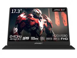 【法人様宛限定】JAPANNEXT JN-MD-173GT240FHDR ゲーミング液晶ディスプレイ/17.3型/1920×1080/miniHDMI×1、USB Type-C×2/ブラック/スピーカー：有