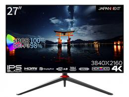 【法人様宛限定】JAPANNEXT JN-27IPSB4FLUHDR-HSP 液晶ディスプレイ/27型/3840×2160/DP×1、HDMI×1、USB Type-C×1/ブラック/スピーカー：有