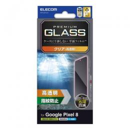 ELECOM PM-P233FLGG Google Pixel 8用ガラスフィルム/高透明