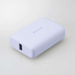 ELECOM DE-C46L-10000PU モバイルバッテリー/リチウムイオン電池/USB PD/20W/10000mAh/USB Type-C入出力×1/USB-A出力×1/パープル