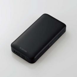 ELECOM DE-C50L-20000BK モバイルバッテリー/リチウムイオン電池/USB PD/20000mAh/65W/USB-C×2/USB-A×1/ブラック