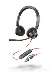 日本HP 8X220AA Poly Blackwire 3320 Stereo Microsoft Teams Certified USB-C Headset +USB-C/A Adapter