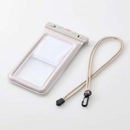ELECOM P-WPSF05GB スマートフォン用防水ケース/IPX8/ショルダーストラップ付属/フローティングタイプ/グレージュ