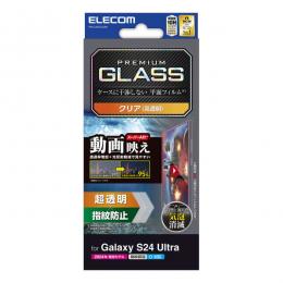 ELECOM PM-G242FLGAR Galaxy S24 Ultra (SC-52E)用ガラスフィルム/エッチングAR加工/動画映え/超透明