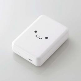 ELECOM DE-C49-10000WF モバイルバッテリー/リチウムイオン電池/15W/10000mAh/USB Type-C入出力×1/しろちゃん