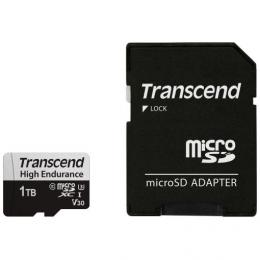 Transcend TS1TUSD350V 高耐久 microSDXCカード USD350V Class10 UHS-I U3 V30 1TB (SDカード変換アダプタ付き)