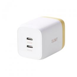 ELECOM MPA-ACCP43YL-IL ILMF/AC充電器/USB充電器/USB Power Delivery対応/PPS対応/65W/USB-C2ポート/スイングプラグ/イエロー