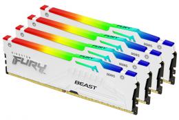 Kingston KF556C40BWAK4-128 128GB DDR5 5600MT/s CL40 DIMM (Kit of 4) FURY Beast White RGB XMP