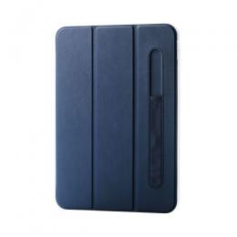 ELECOM TB-A22RWVFPNVN iPad 2022/iPad 第10世代用フラップケース/ソフトレザー/Apple Pencil収納/スリープ対応/ネイビー