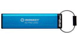 Kingston IKKP200C/512GB 512GB USB Type-C IronKey Keypad 200C FIPS 140-3 Lvl 3 AES-256