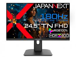 【法人様宛限定】JAPANNEXT JN-245GT180FHDR ゲーミング液晶ディスプレイ 24.5型/1920×1080/HDMI×2、DP×1/ブラック/スピーカー有/1年保証