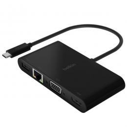 【法人様宛限定】Belkin AVC004btBK USB-Cマルチメディア+USB-C100WPD変換アダプター