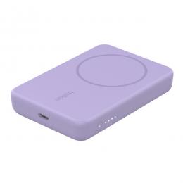 【法人様宛限定】Belkin BPD004qcPU BoostChargeMagSafe対応磁気ワイヤレスモバイルバッテリー5000mAhパープル