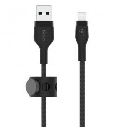 【法人様宛限定】Belkin CAA010bt1MBK BOOSTCHARGEPROFlexライトニングtoUSB-Aケーブル1mブラック