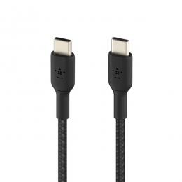 【法人様宛限定】Belkin CAB004bt1MBK BoostCharge USB-C to USB-C 編組ケーブル ブラック 1m