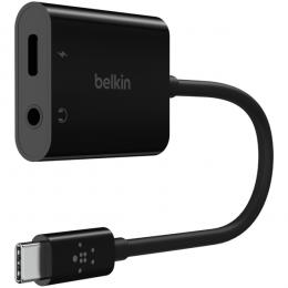 【法人様宛限定】Belkin NPA004btBK RockStar3.5mmオーディオ+USB-C充電アダプター