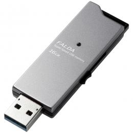 ELECOM MF-DAU3016GBK USBメモリー/USB3.0対応/スライド式/高速/FALDA/16GB/ブラック