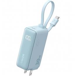 ANKER  A1636N31 Anker Power Bank (30W Fusion Built-In USB-C ケーブル) ブルー