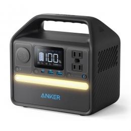 ANKER  A1720513 Anker 521 Portable Power Station (PowerHouse 256Wh 6倍長寿命) 【リン酸鉄リチウムイオン電池/充放電サイクル3000回+/AC200W/PowerIQ 3.0(Gen2)/PSE認証済】 (ブラック)