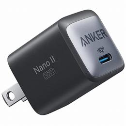 ANKER  A2146N11 Anker 711 Charger (Nano II 30W) (USB PD充電器 USB-C) 【独自技術Anker GaN II採用/USB PD対応/PSE技術基準適合】 (ブラック)