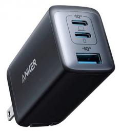 ANKER  A2667N12 Anker PowerPort III 3-Port 65W Pod (USB PD充電器 USB-A & USB-C 3ポート)【独自技術Anker GaN II採用/PD対応】 MacBook iPad iPhone Android各種対応 (ブラック)