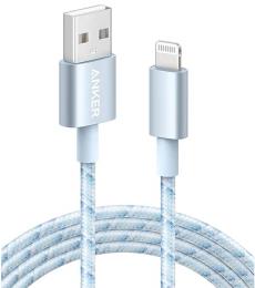 ANKER  A81530N2 Anker Nylon Cable with Lightning Connector 6ft C89 (ブルーホワイト)