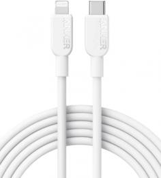 ANKER  A81A3021 Anker 310 USB-C to Lightning Cable (10ft) B2C - UN White Iteration 1