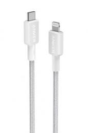 ANKER  A81B5N21 Anker 322 高耐久ナイロン USB-C & Lightning ケーブル 0.9m ホワイト