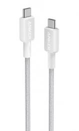 ANKER  A81F6N21 Anker 322 高耐久ナイロン USB-C & USB-C ケーブル 1.8m ホワイト