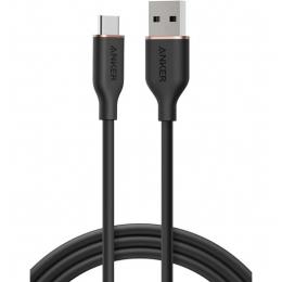 ANKER  A85G1012 Anker USB-C & USB-A ケーブル (Flow) 1.8m ミッドナイトブラック